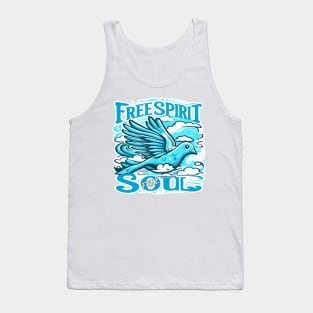 Sky Bird with Free Spirit and Free Soul Tank Top